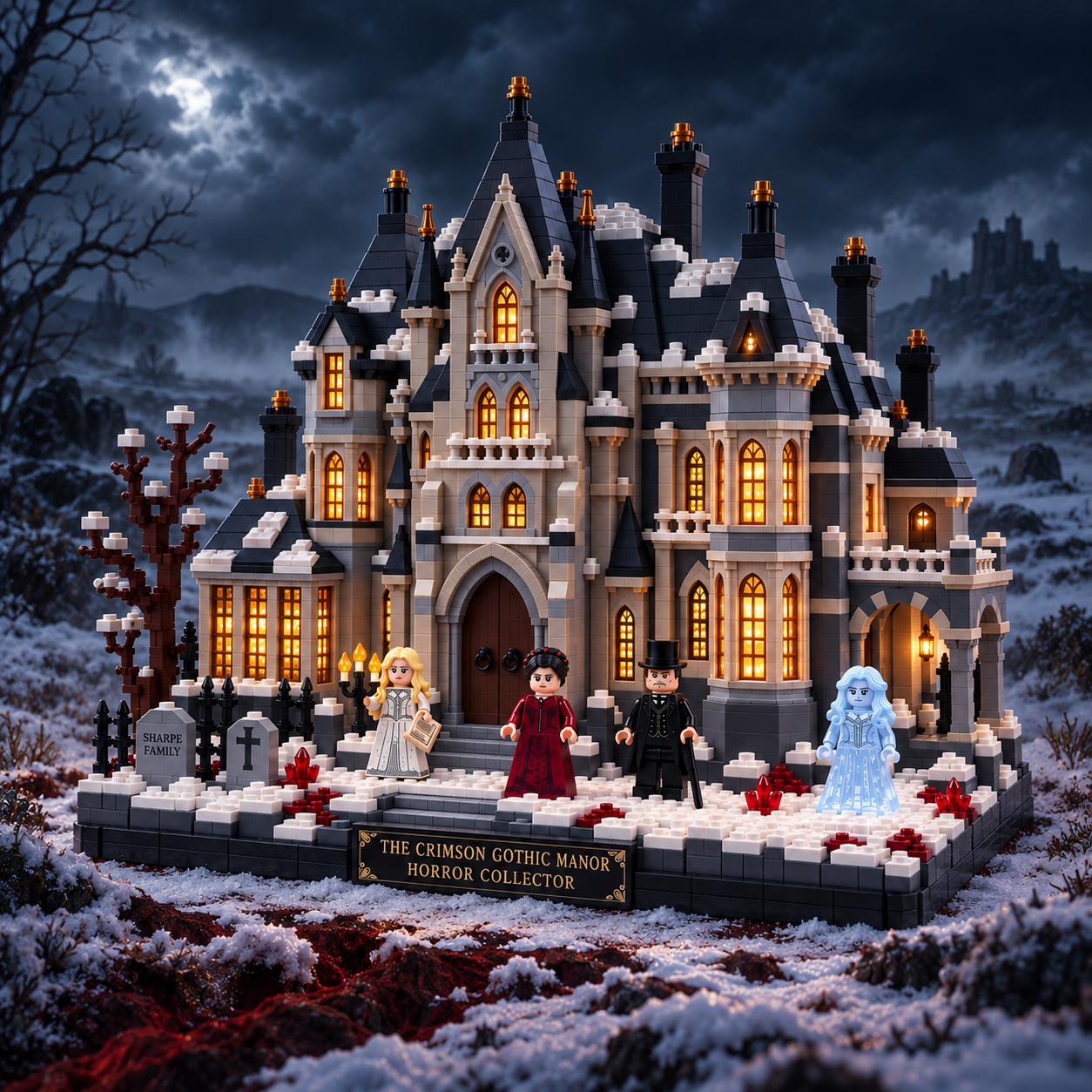 The Crimson Gothic Manor Horror Collector Building Set