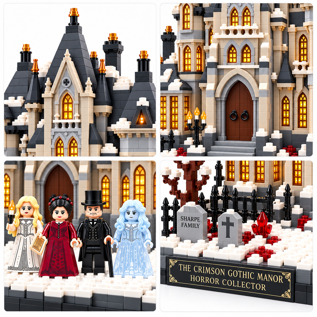 The Crimson Gothic Manor Horror Collector Building Set