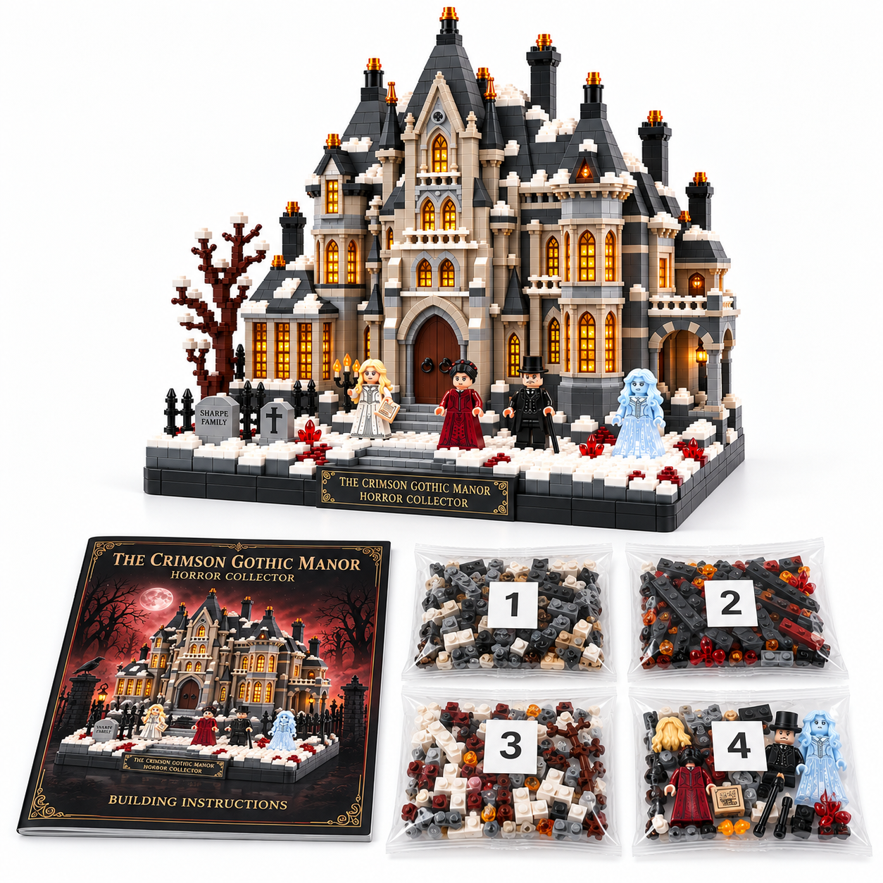 The Crimson Gothic Manor Horror Collector Building Set