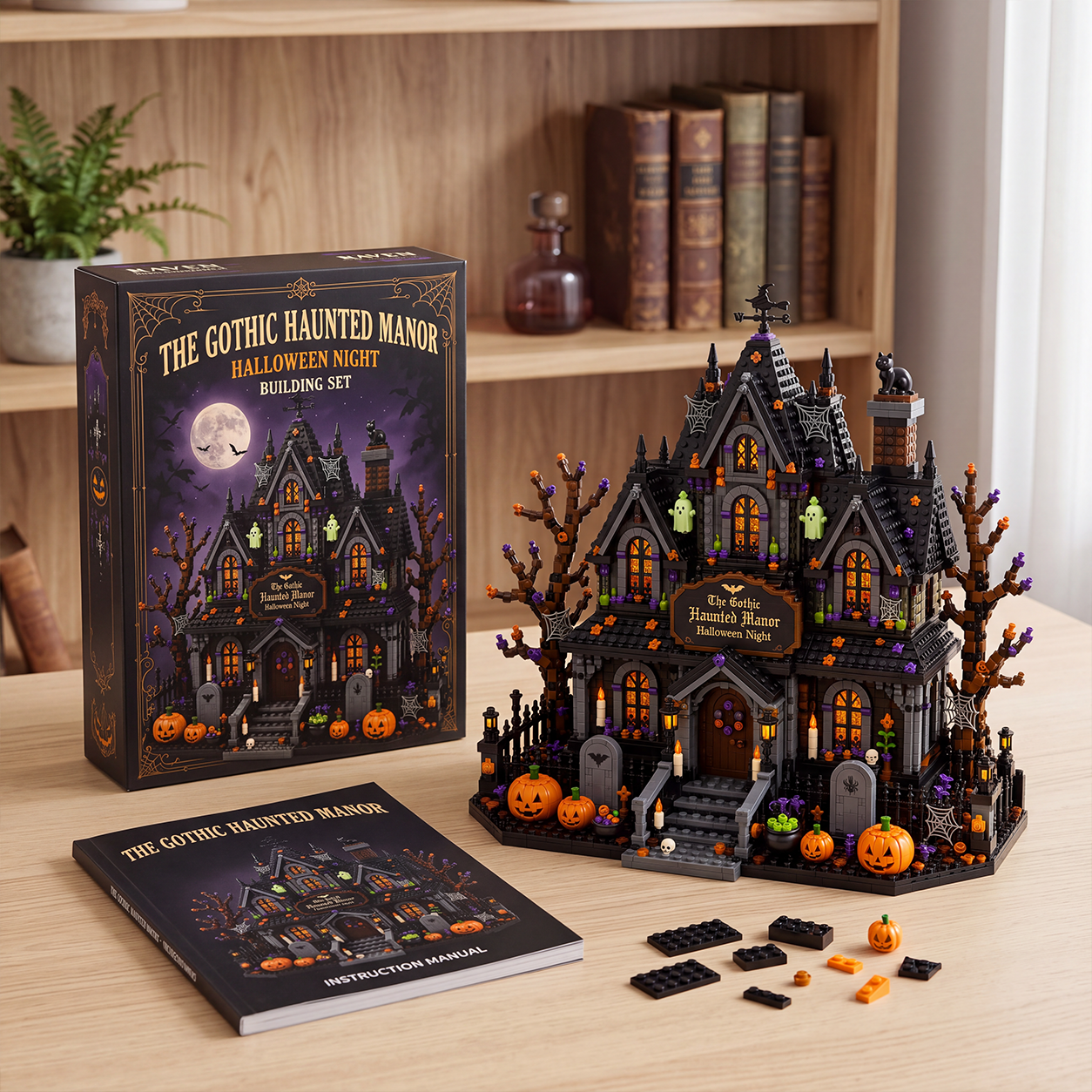 The Gothic Haunted Manor Halloween Night Building Set