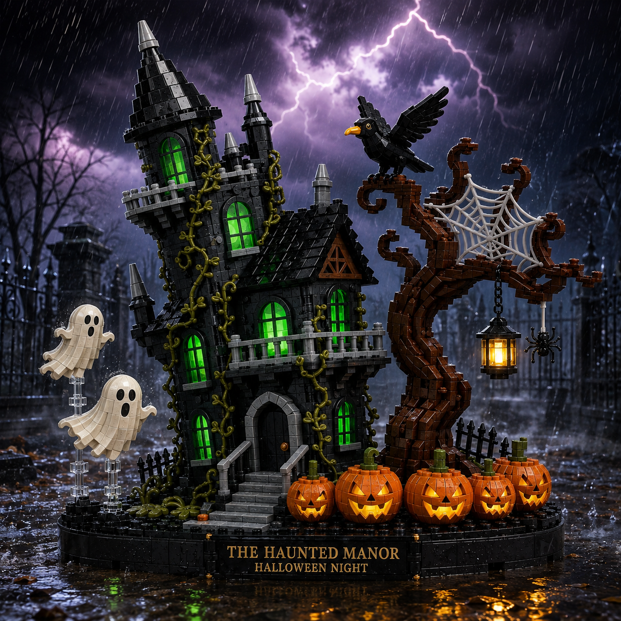 The Haunted Manor Halloween Night Building Set