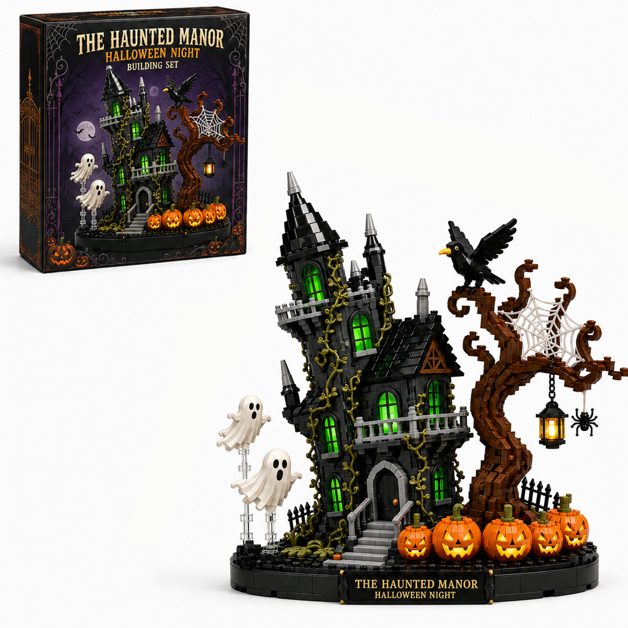 The Haunted Manor Halloween Night Building Set