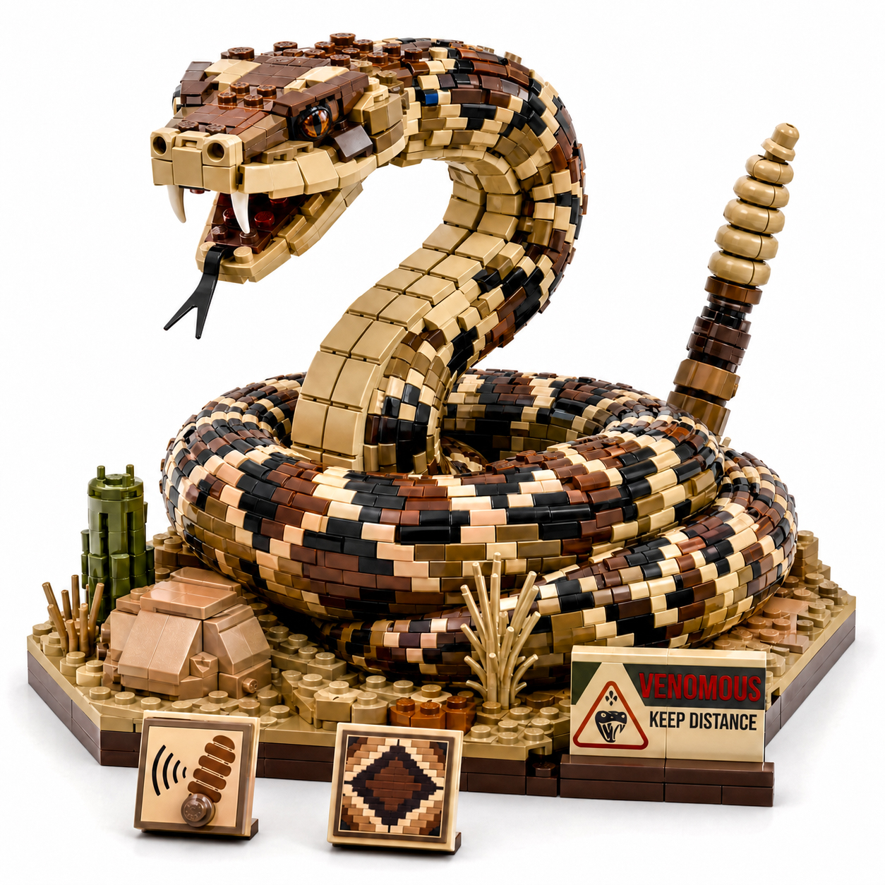 Western Diamondback Rattlesnake Venom Guardian Collector Building Set