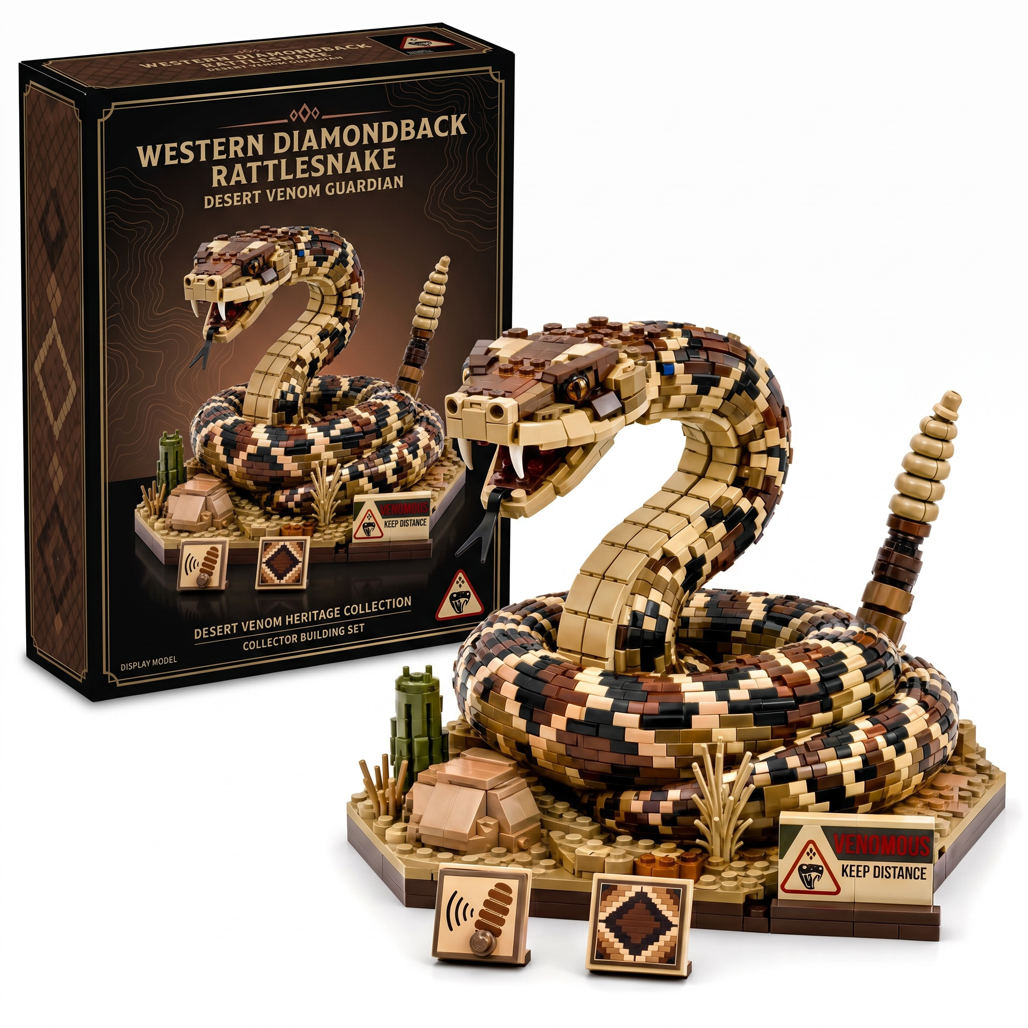 Western Diamondback Rattlesnake Venom Guardian Collector Building Set
