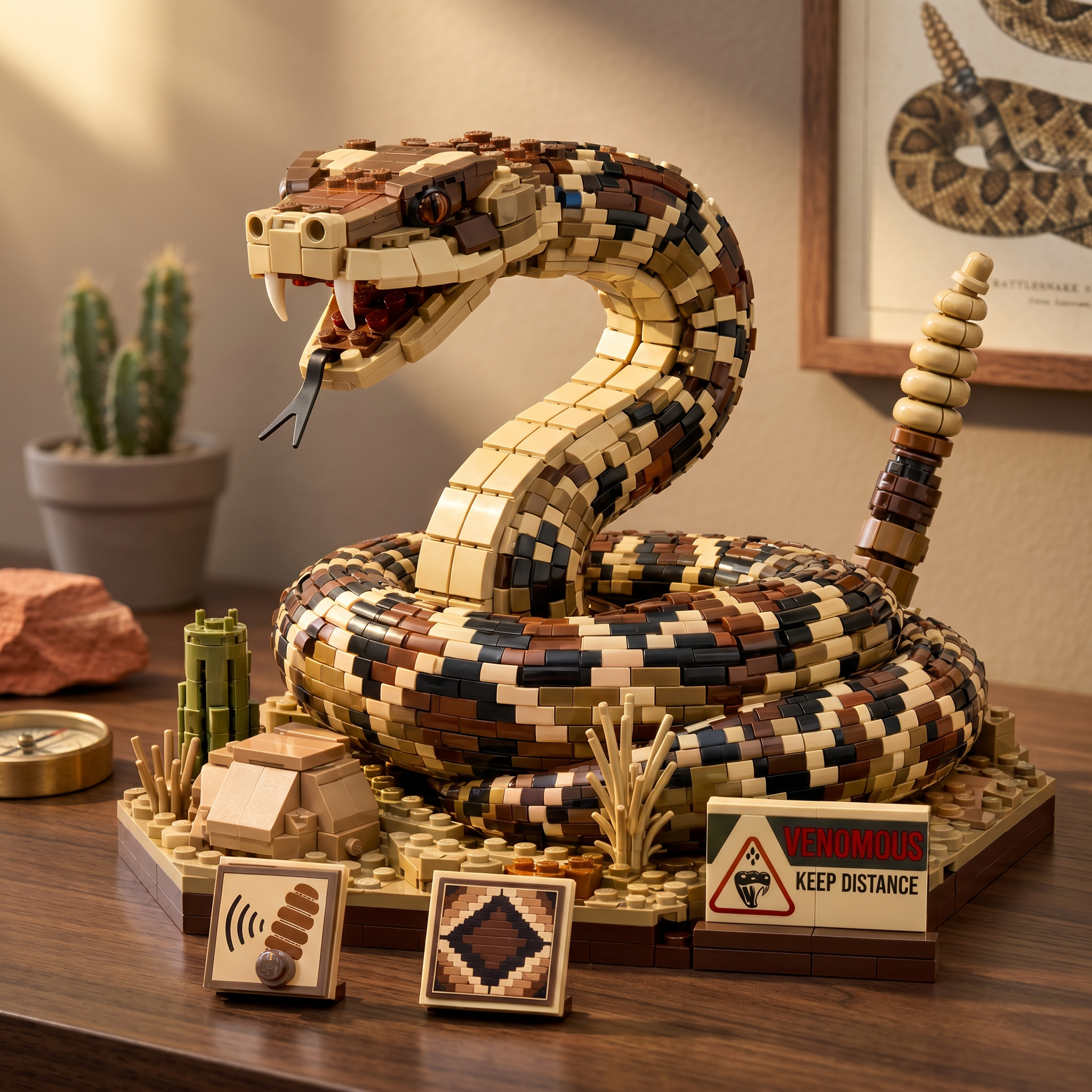 Western Diamondback Rattlesnake Venom Guardian Collector Building Set