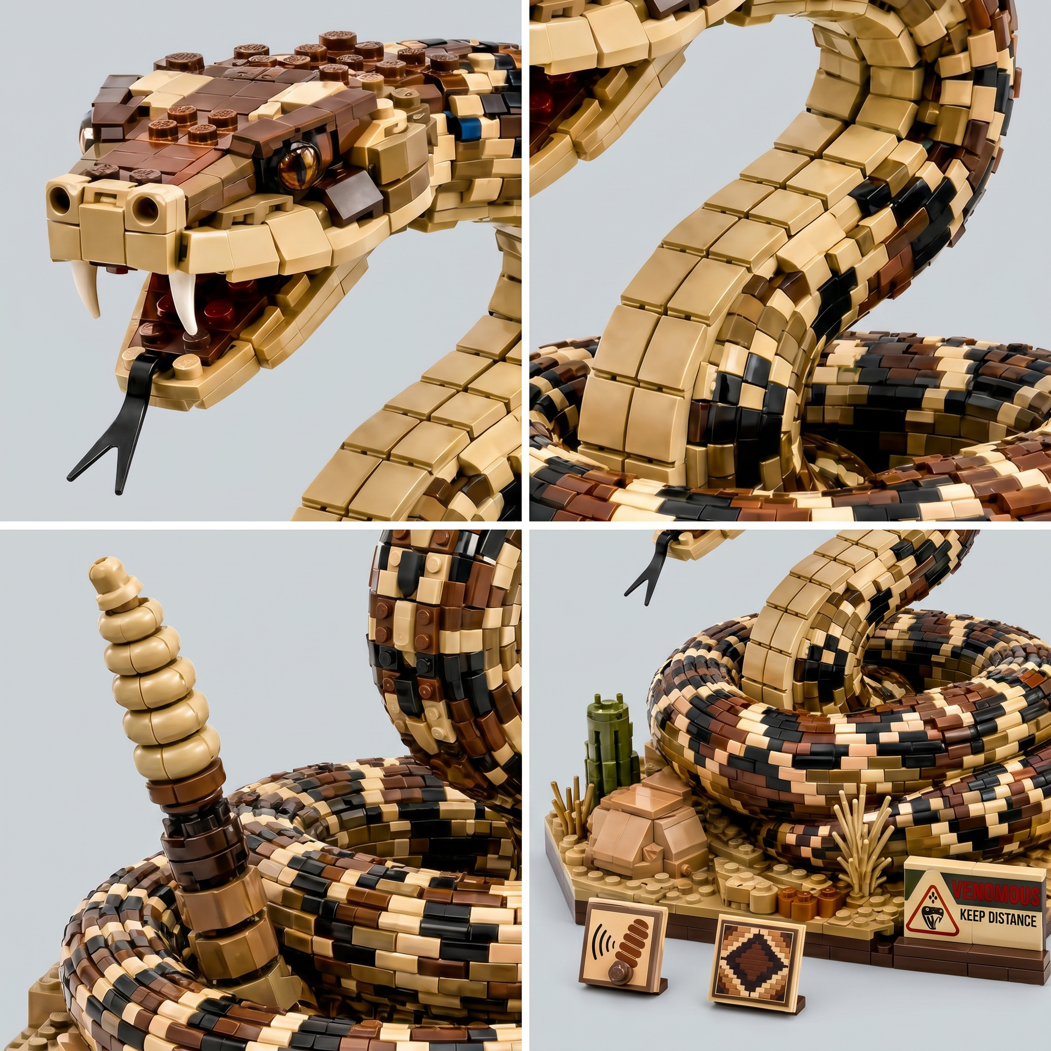 Western Diamondback Rattlesnake Venom Guardian Collector Building Set