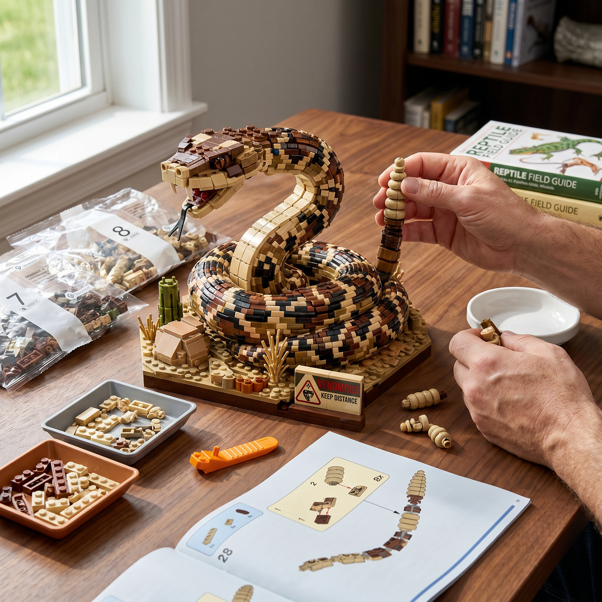 Western Diamondback Rattlesnake Venom Guardian Collector Building Set