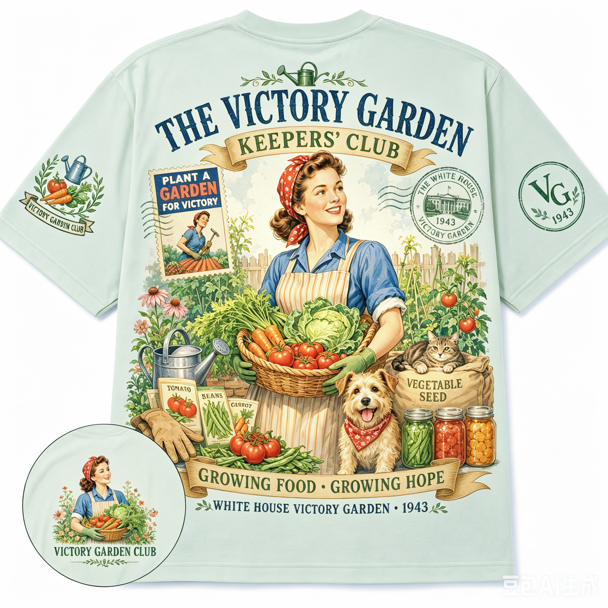 Victory Garden Keepers 1943 Heritage T-Shirt