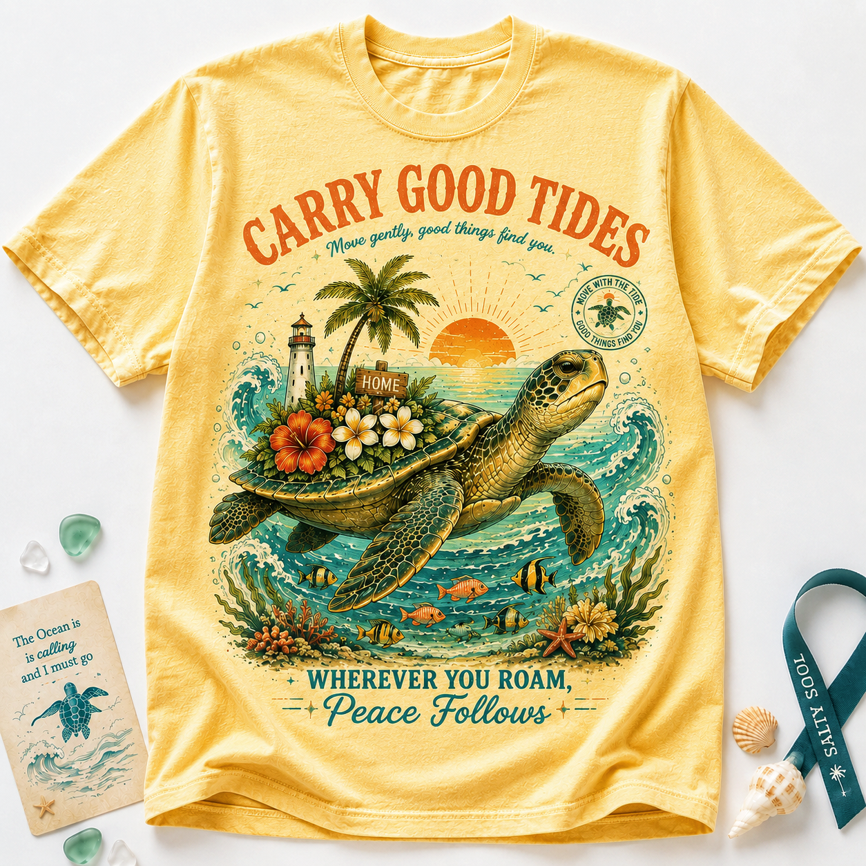 Carry Good Tides Sea Turtle Tee