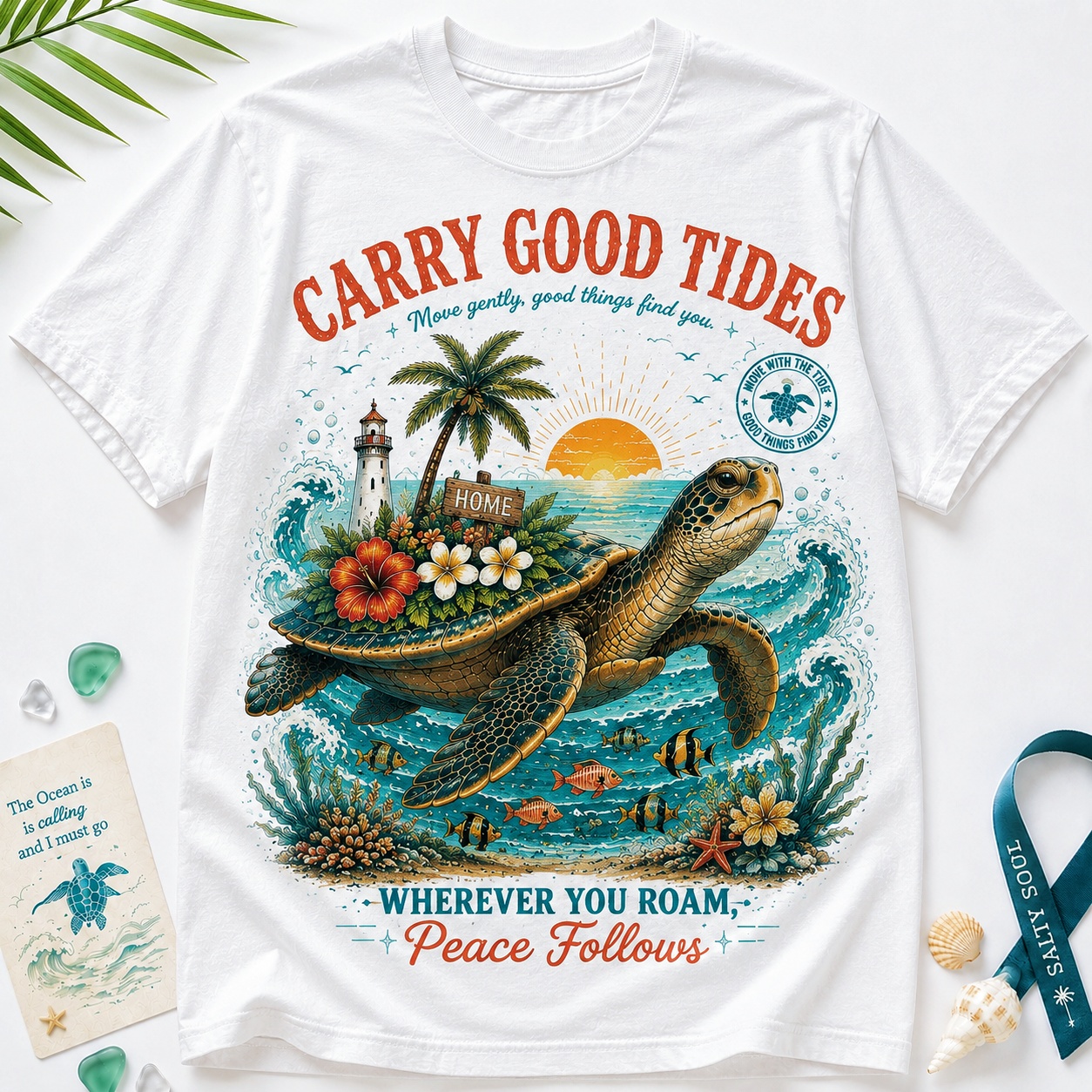Carry Good Tides Sea Turtle Tee