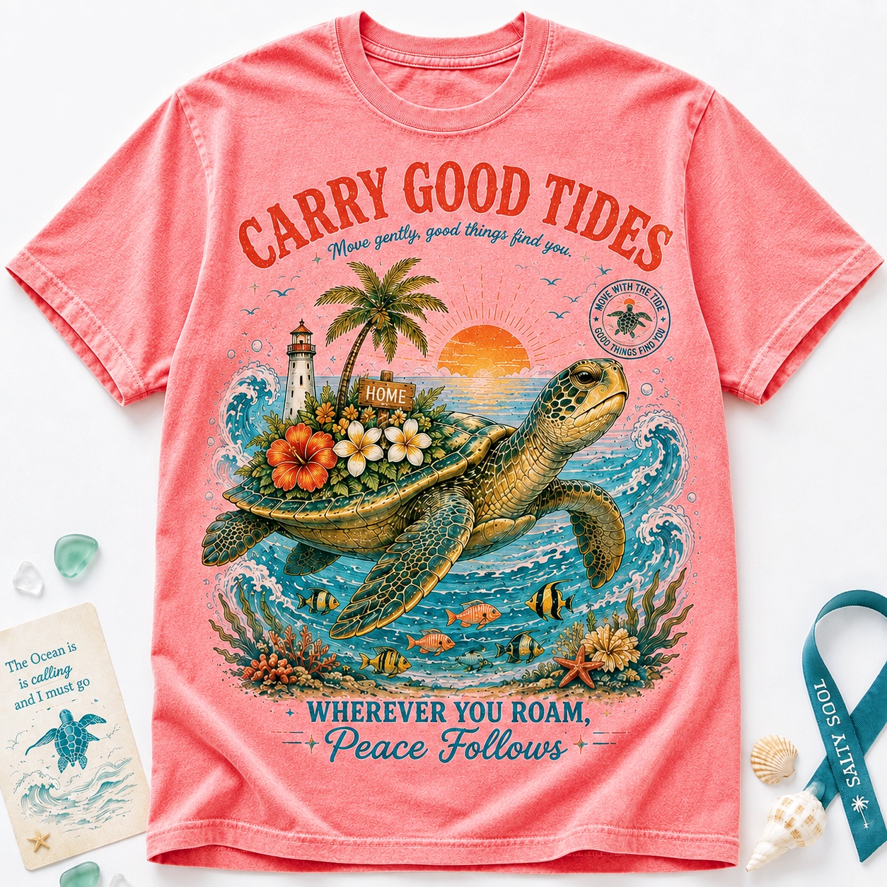 Carry Good Tides Sea Turtle Tee