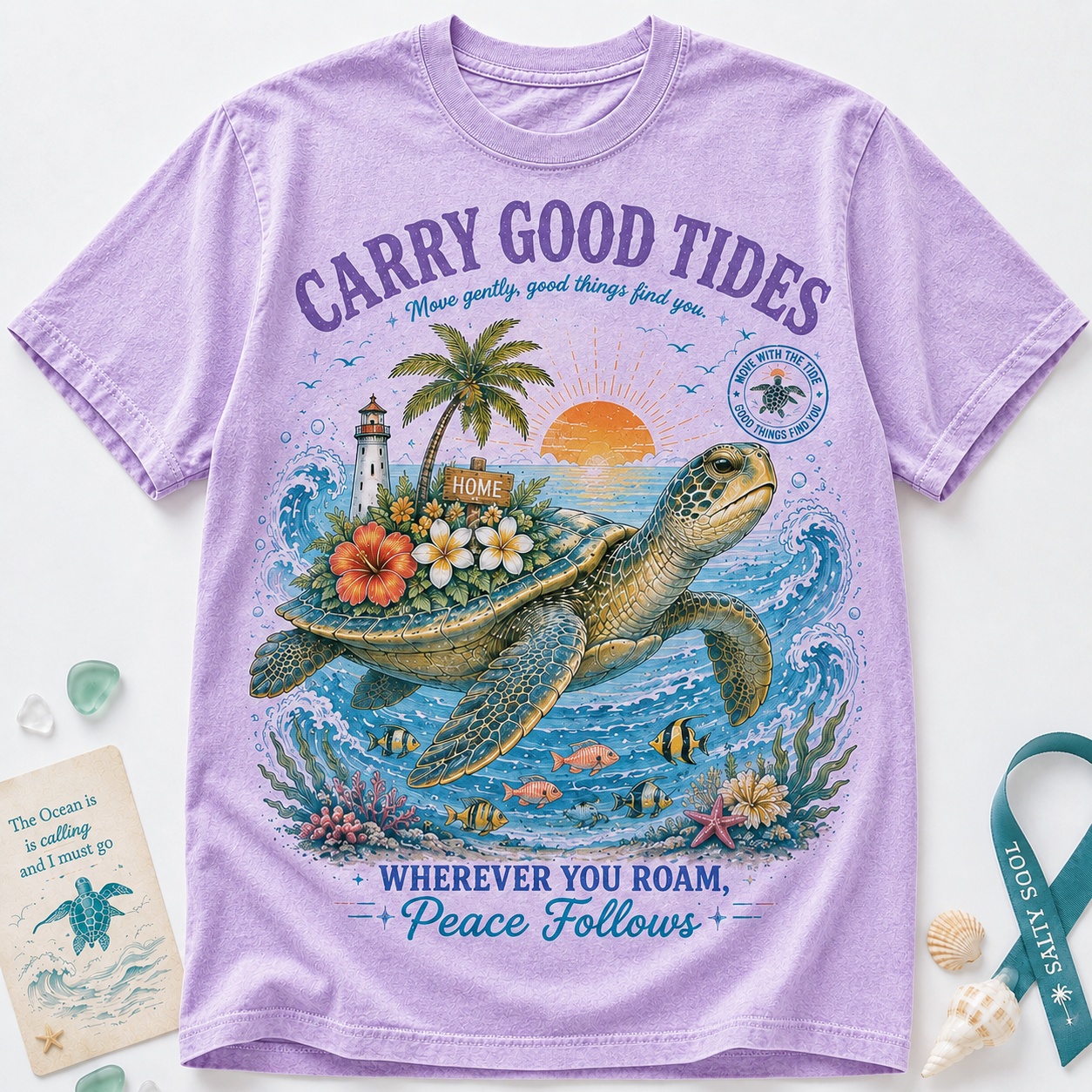 Carry Good Tides Sea Turtle Tee