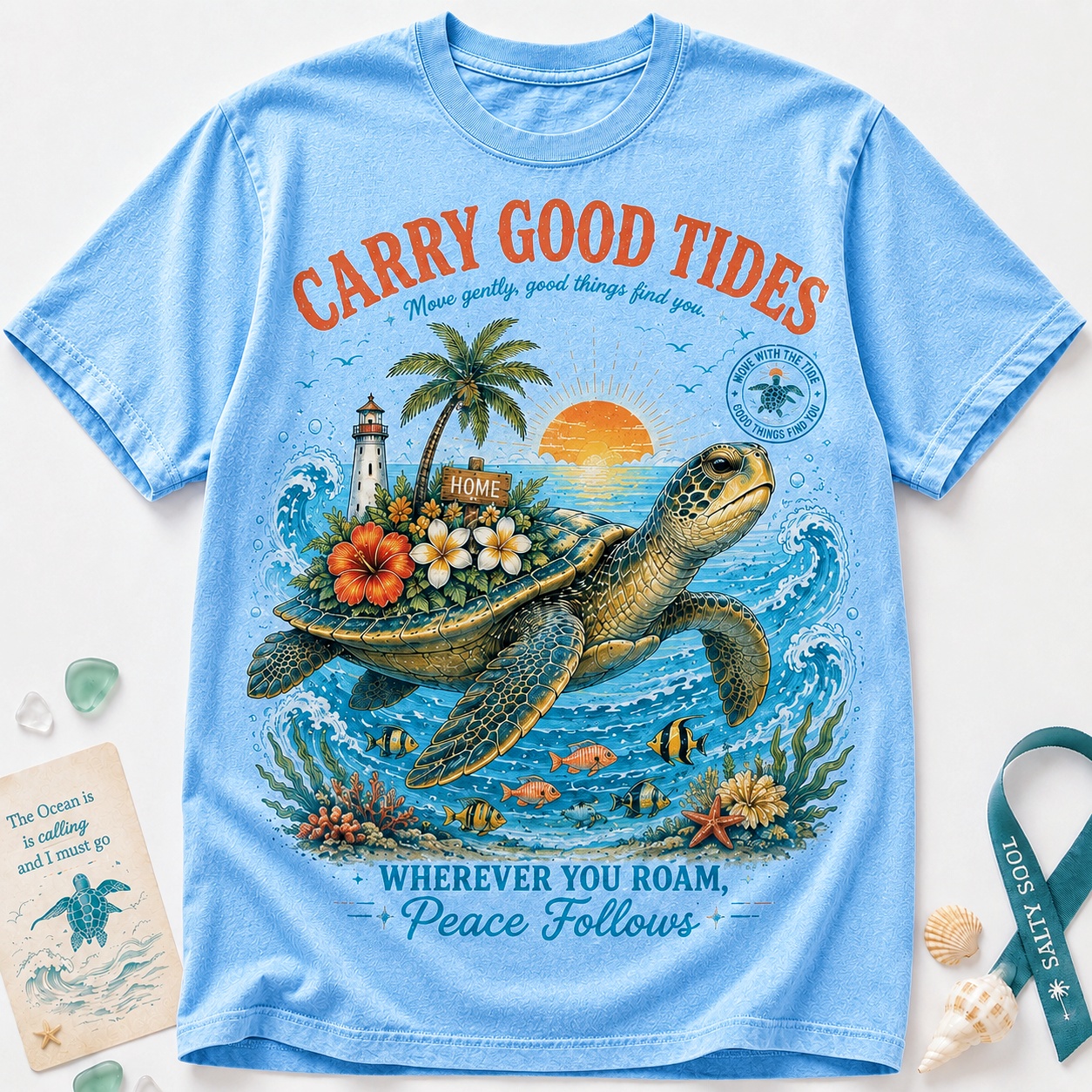 Carry Good Tides Sea Turtle Tee