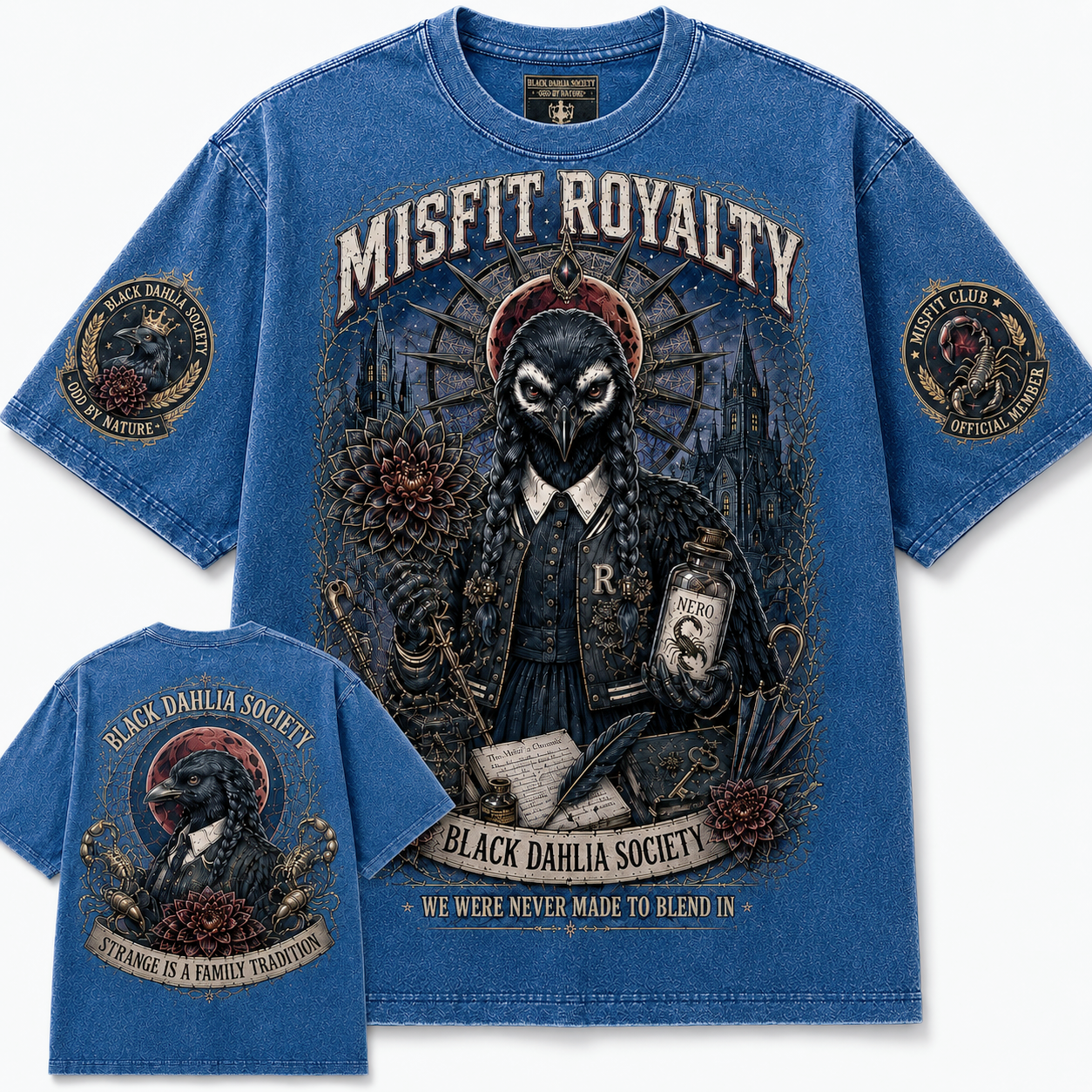 Misfit Royalty Gothic Raven Tee
