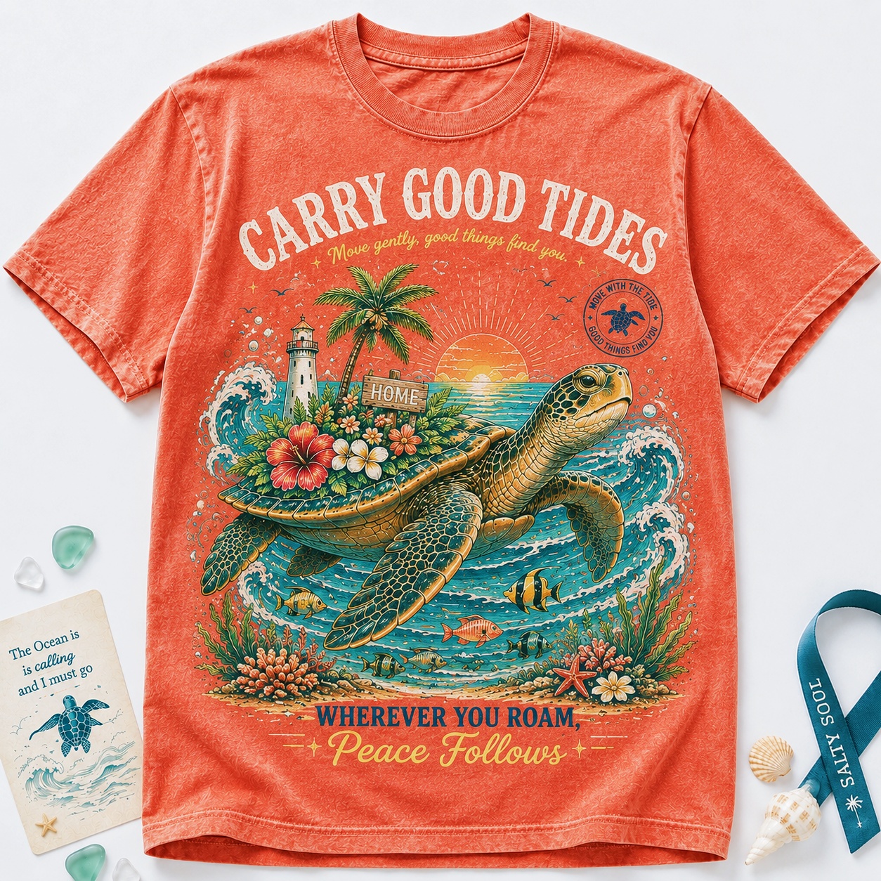 Carry Good Tides Sea Turtle Tee