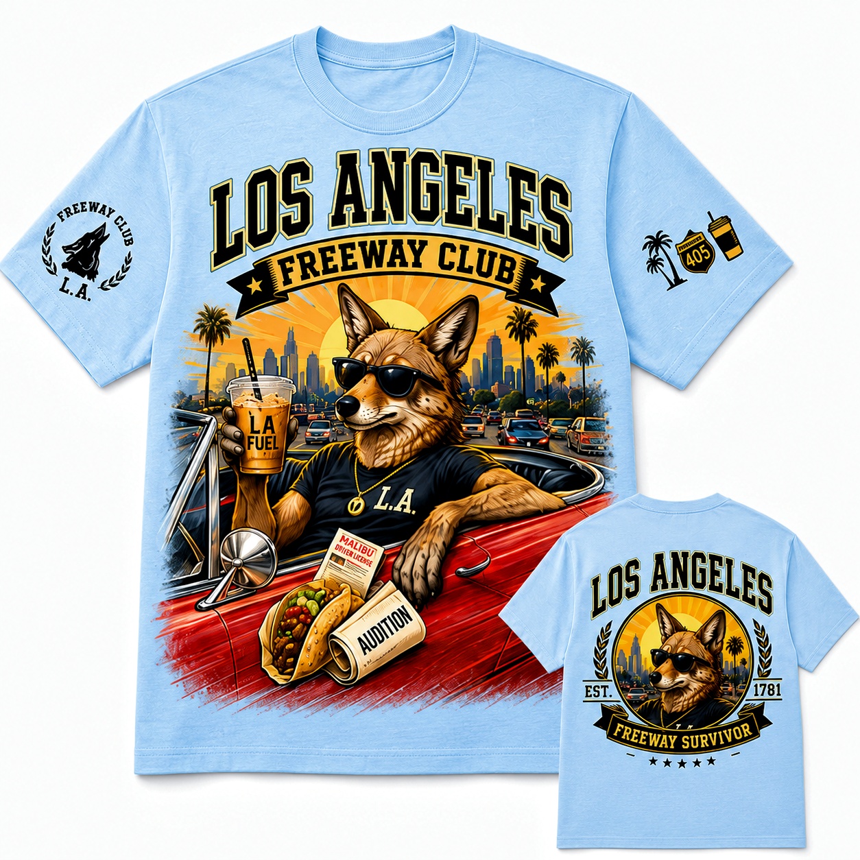 Los Angeles Freeway Survivor Coyote Tee