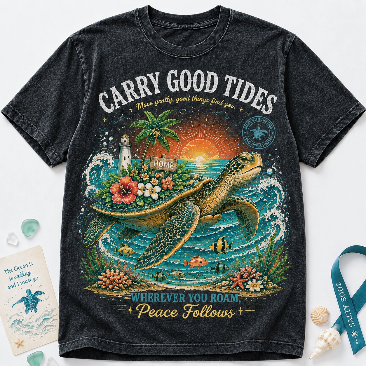 Carry Good Tides Sea Turtle Tee