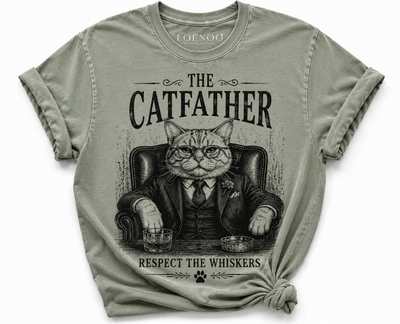The Catfather – Vintage Cat Lover Tee