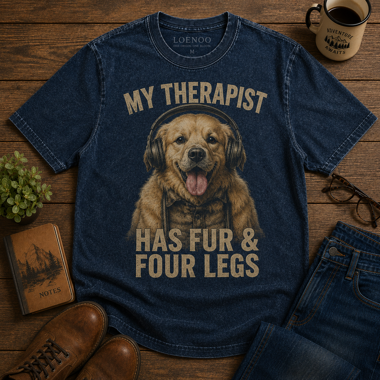 Fur, Friends & Good Times Collection-Vintage Dog Tee
