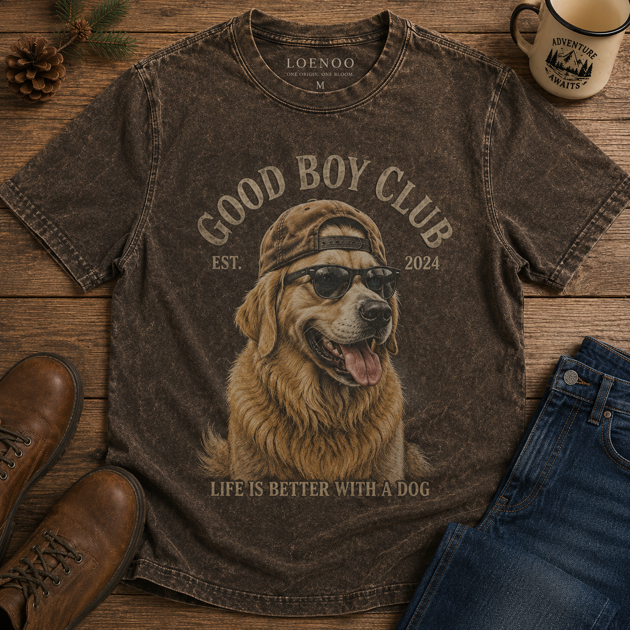 Fur, Friends & Good Times Collection-Vintage Dog Tee