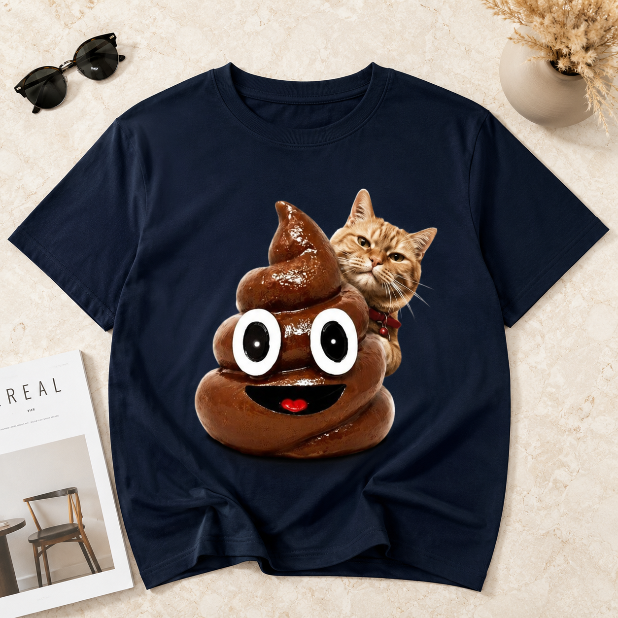 Poop Mood Cat – Funny Meme Cat Tee