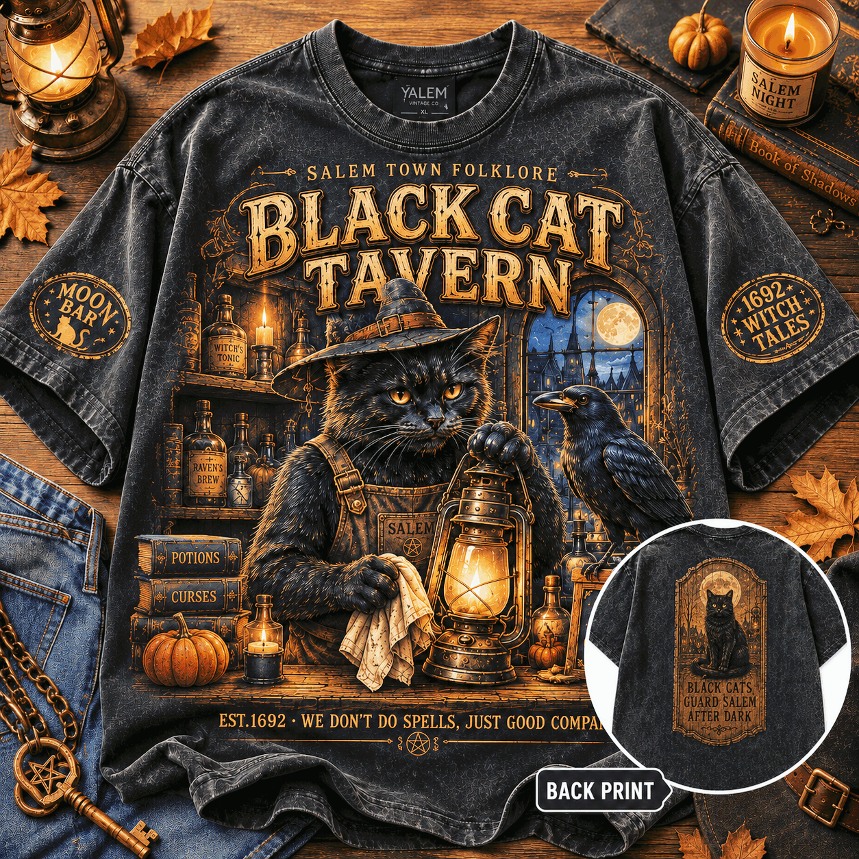 Salem Black Cat Tavern T-Shirt
