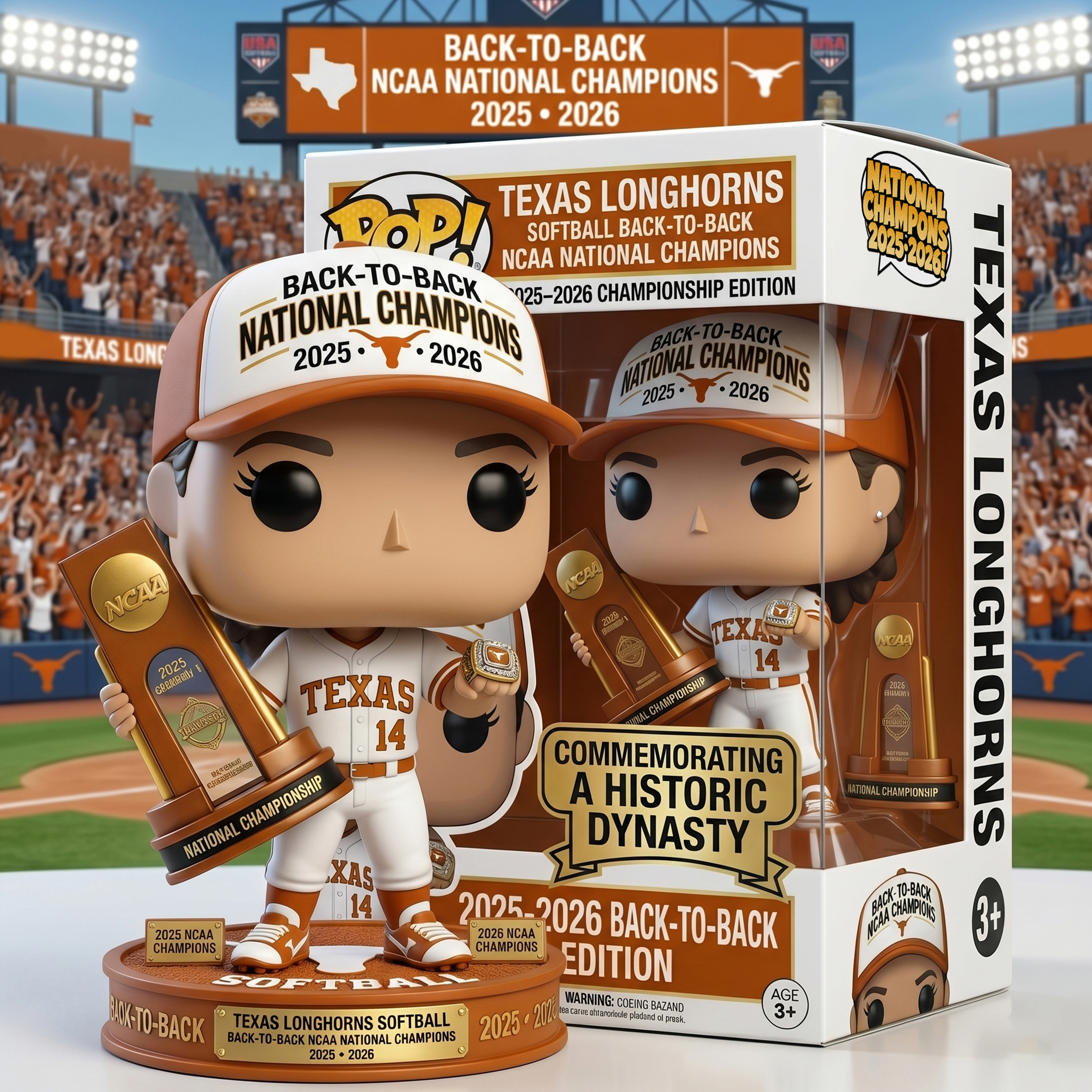 Texas Longhorns Back-to-Back Champions Figure