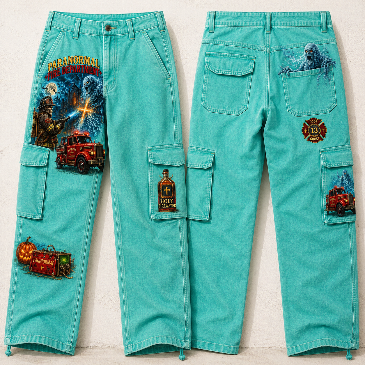 Paranormal Fire Department Halloween Pans