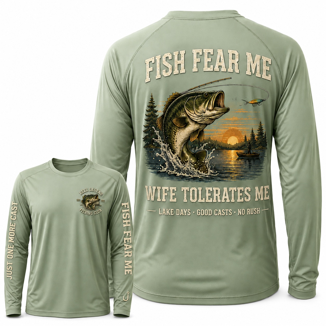 Fish Fear Me Long Sleeve Fishing Tee