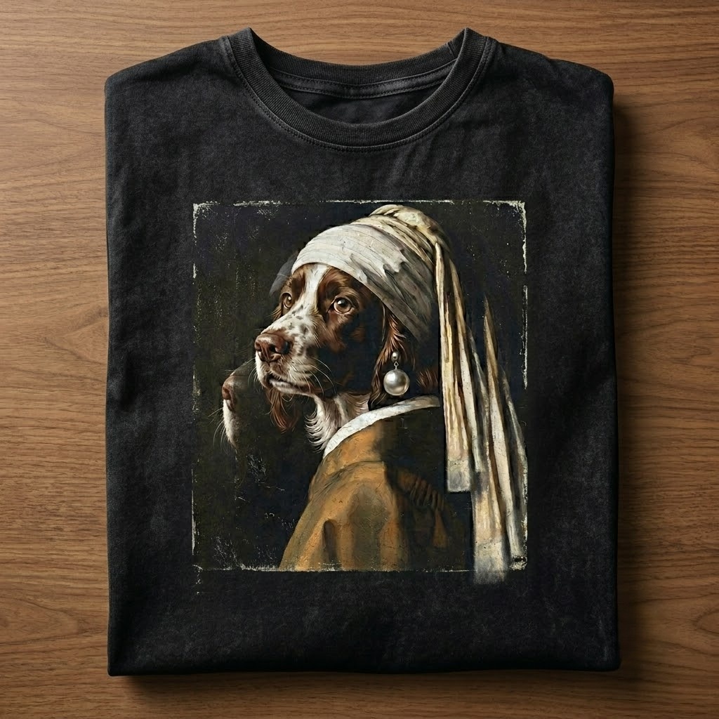 The Loyal Muse – Vintage Dog Portrait Tee