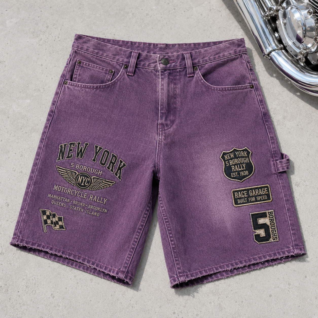 New York Sidewalk Royalty Pigeon shorts