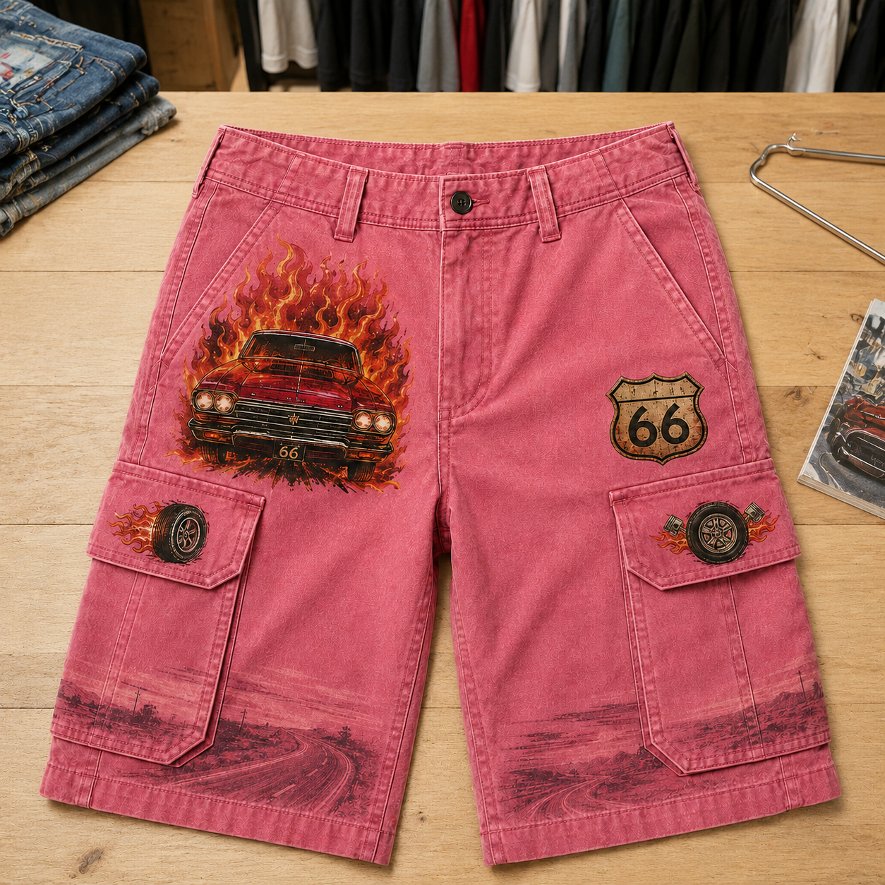 [Copy]The Demon Car Vintage Shorts