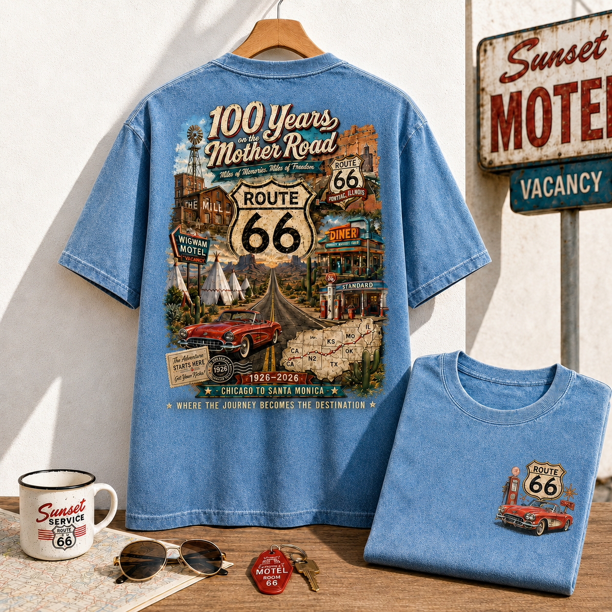 Route 66 100 Years Tee