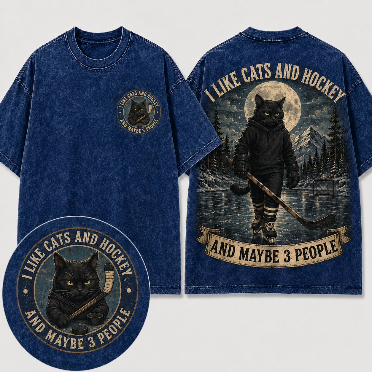Cats, Hockey & Maybe 3 People Tee