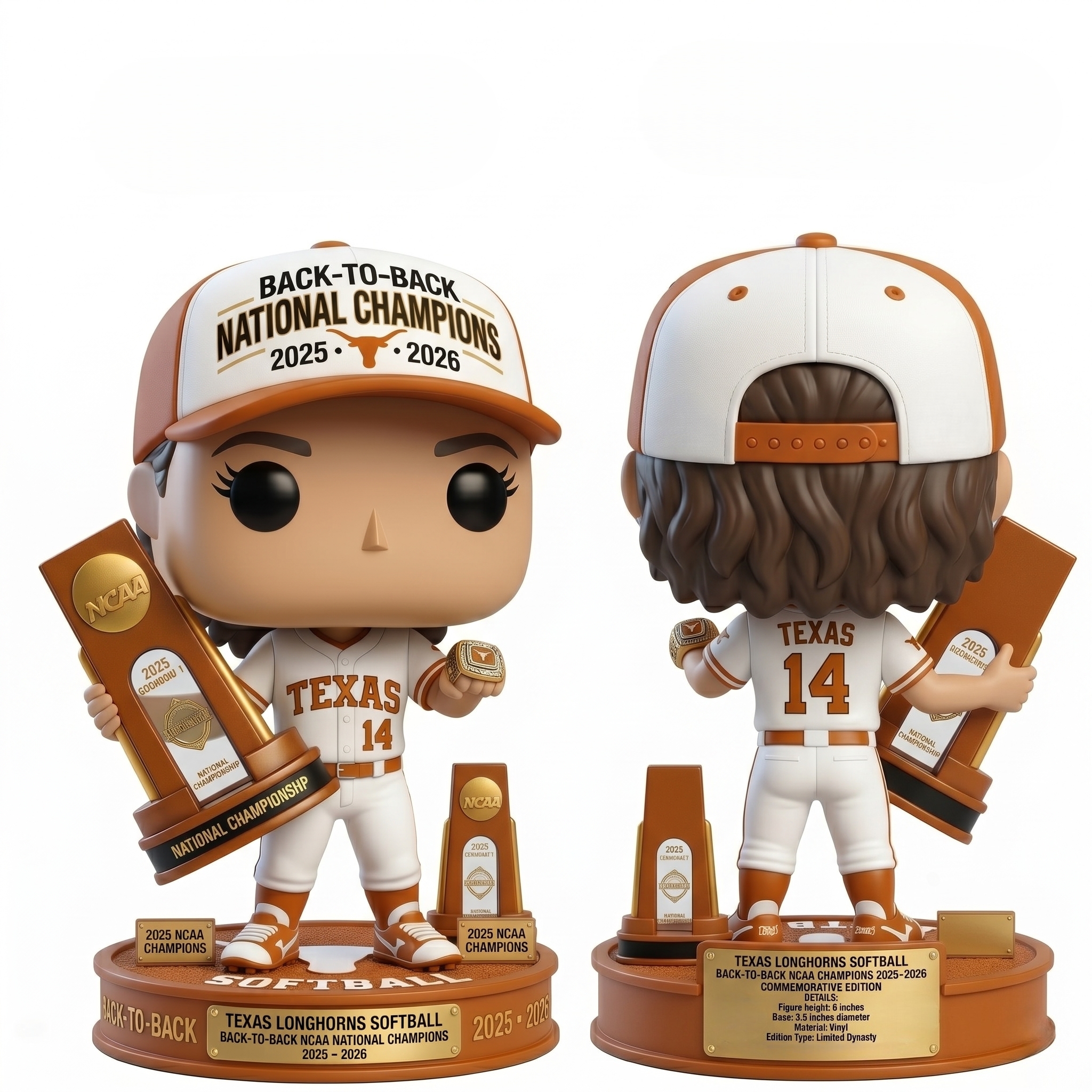 Texas Longhorns Back-to-Back Champions Figure