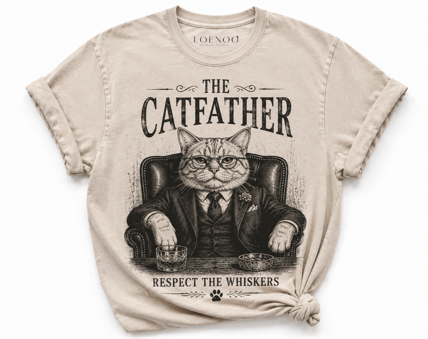 The Catfather – Vintage Cat Lover Tee