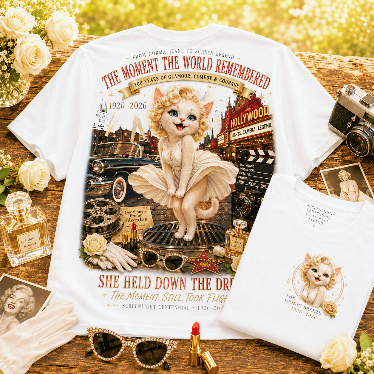 Hollywood Cat Moment The World Remembered T-Shirt