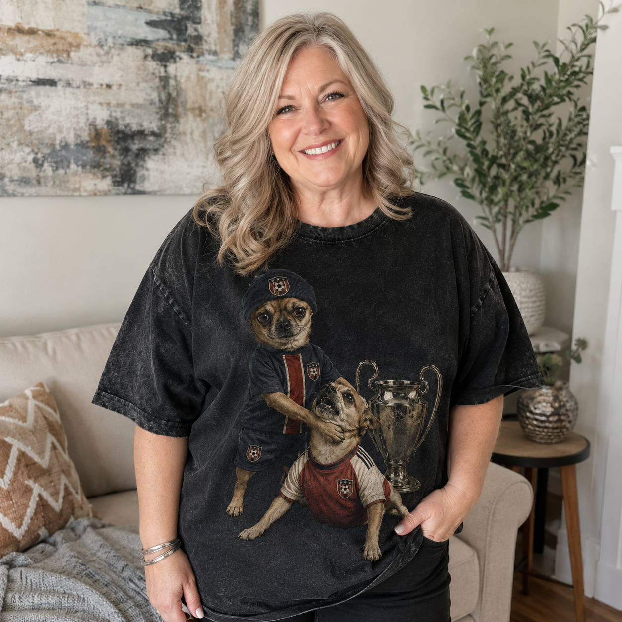 Captain Hero Pup – Vintage Navy Dog Tee