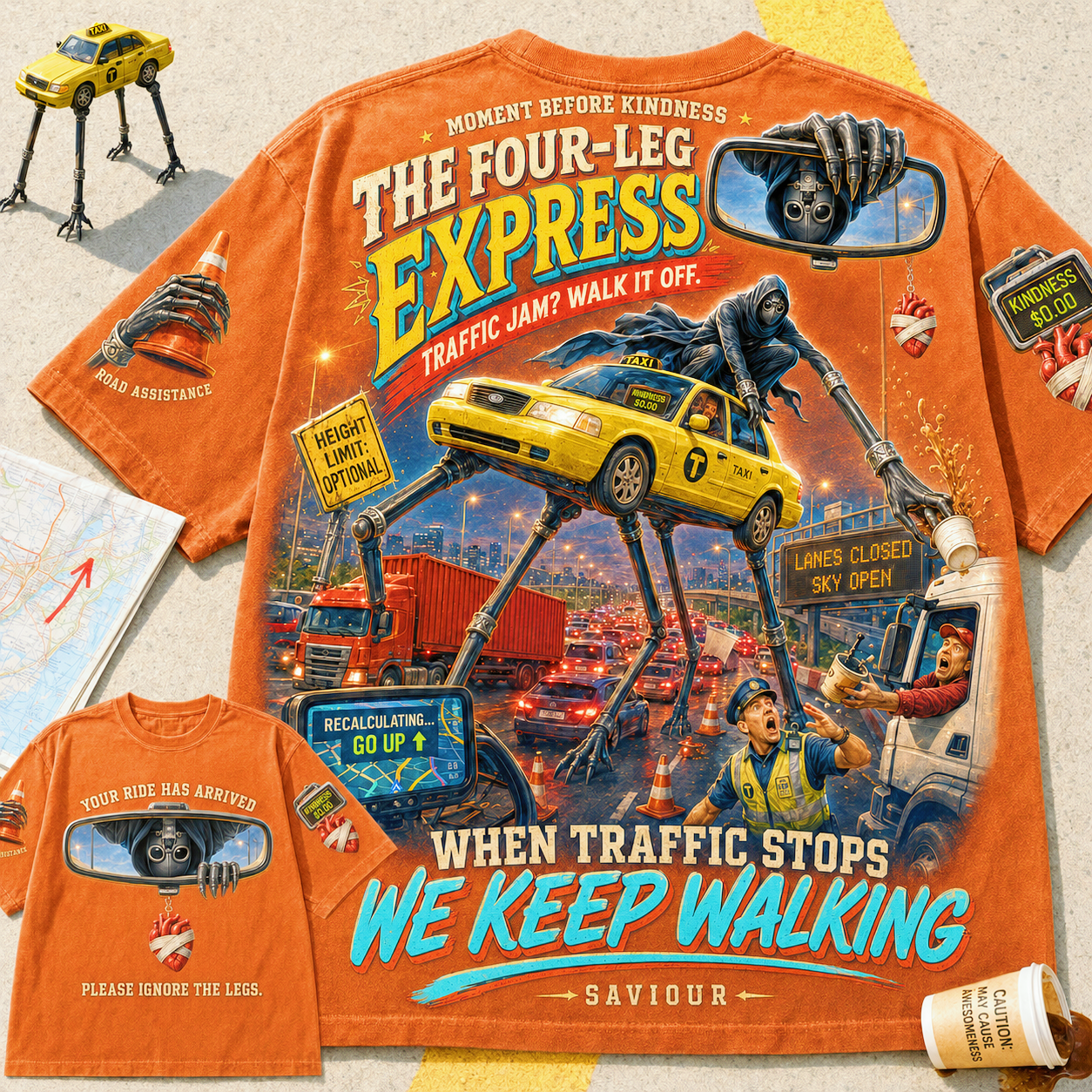 Four-Leg Express New York Taxi Dog T-Shirt
