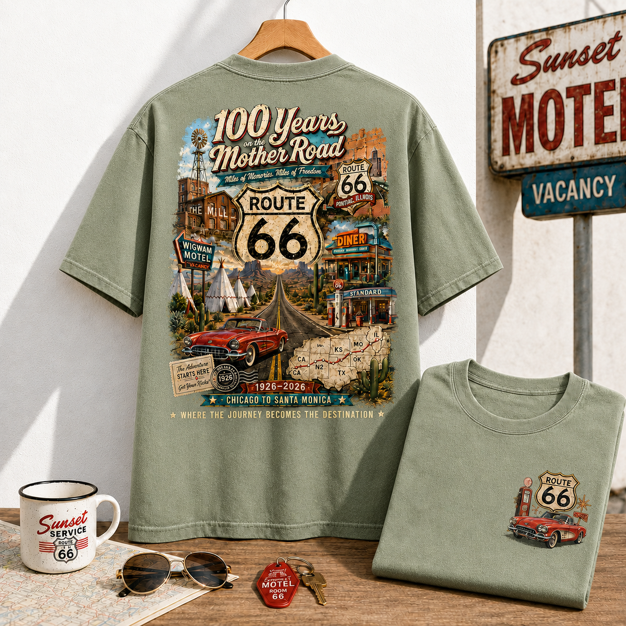 Route 66 100 Years Tee