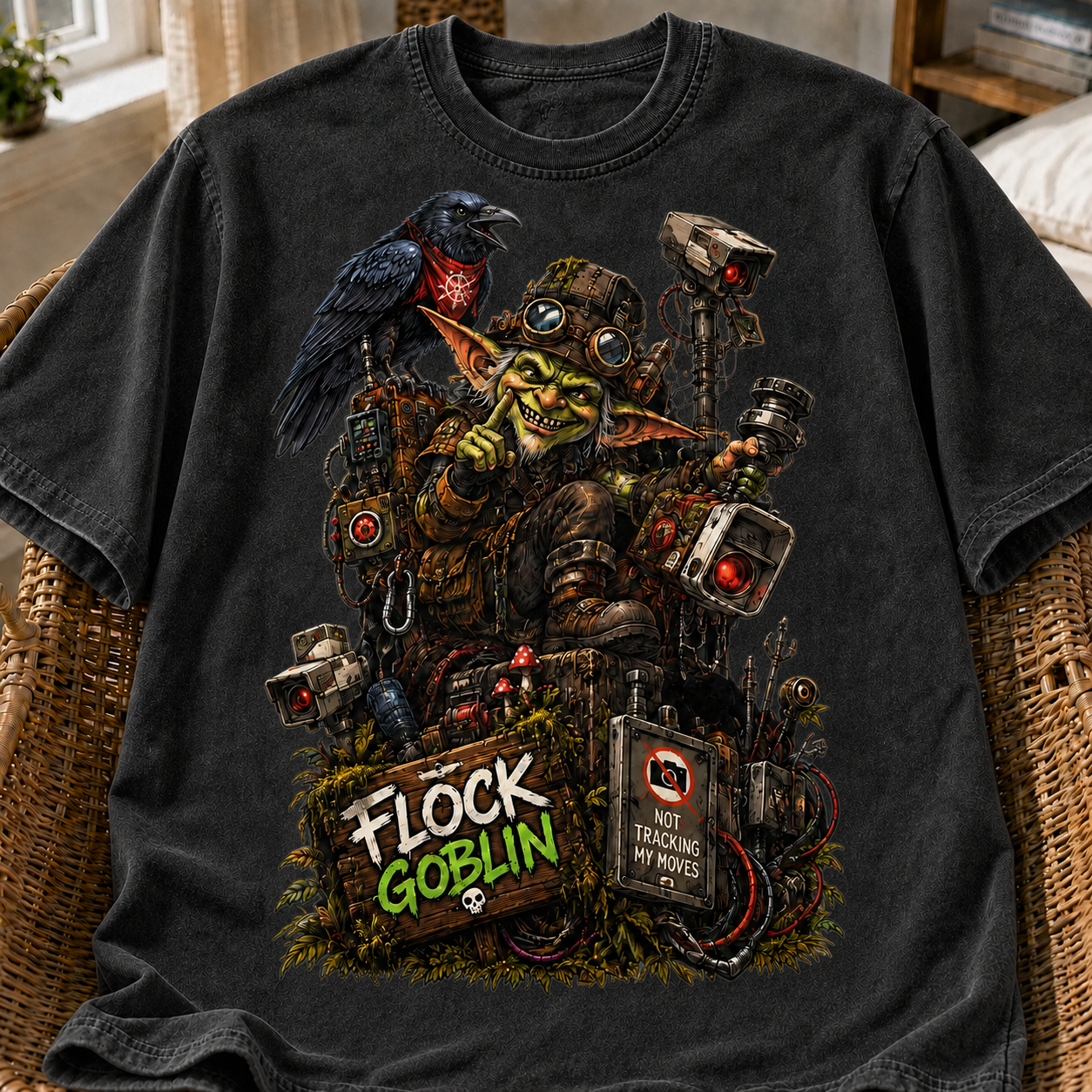 Flock Goblin — Stop Tracking Me Tee