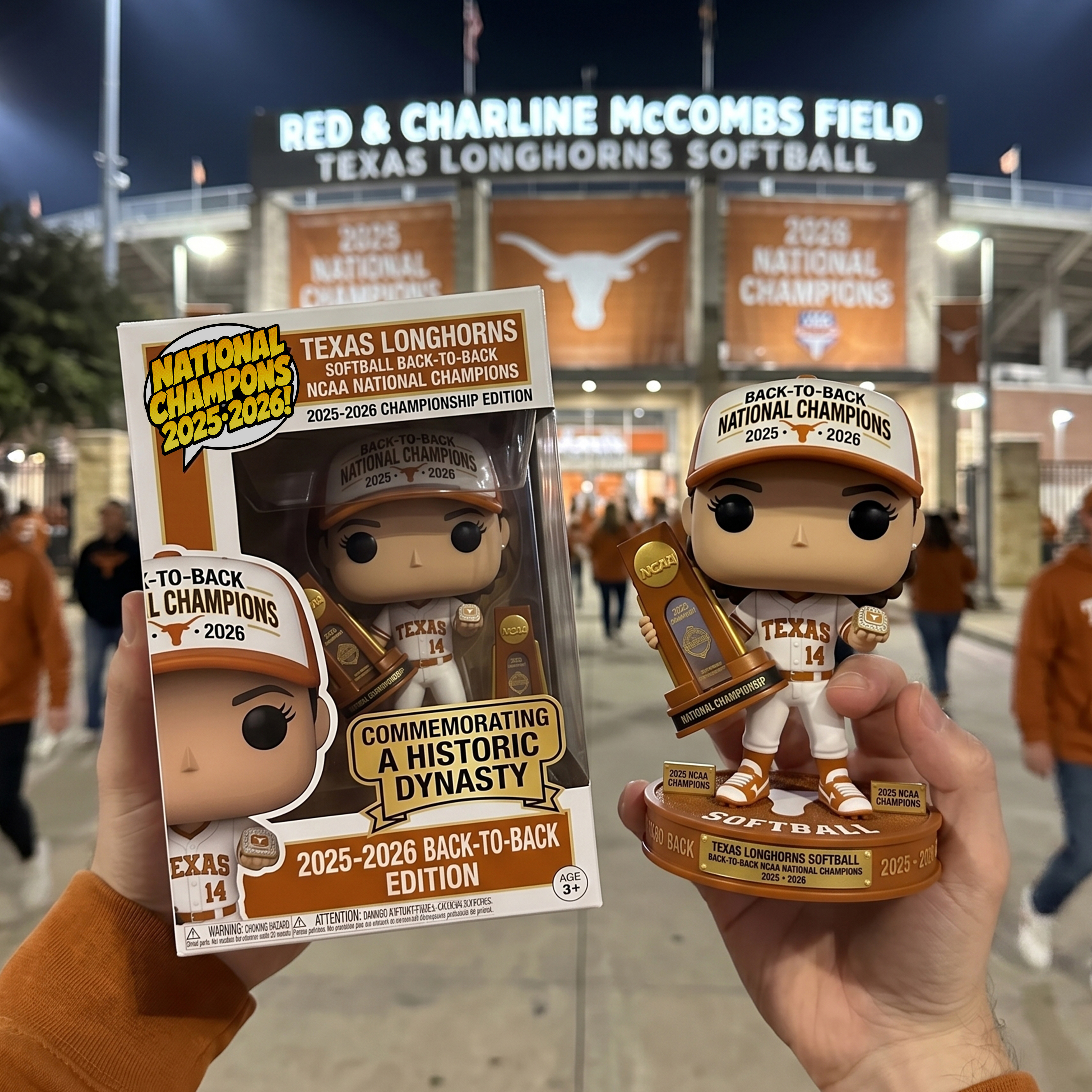 Texas Longhorns Back-to-Back Champions Figure