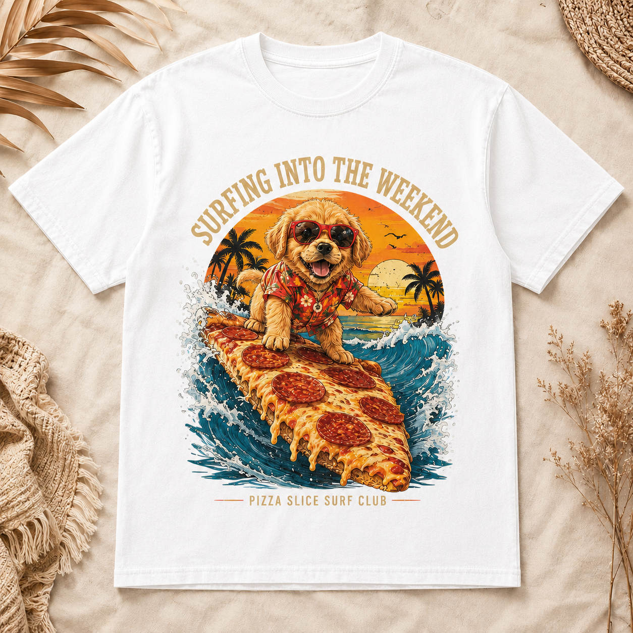 Pizza Surf Pup Tee