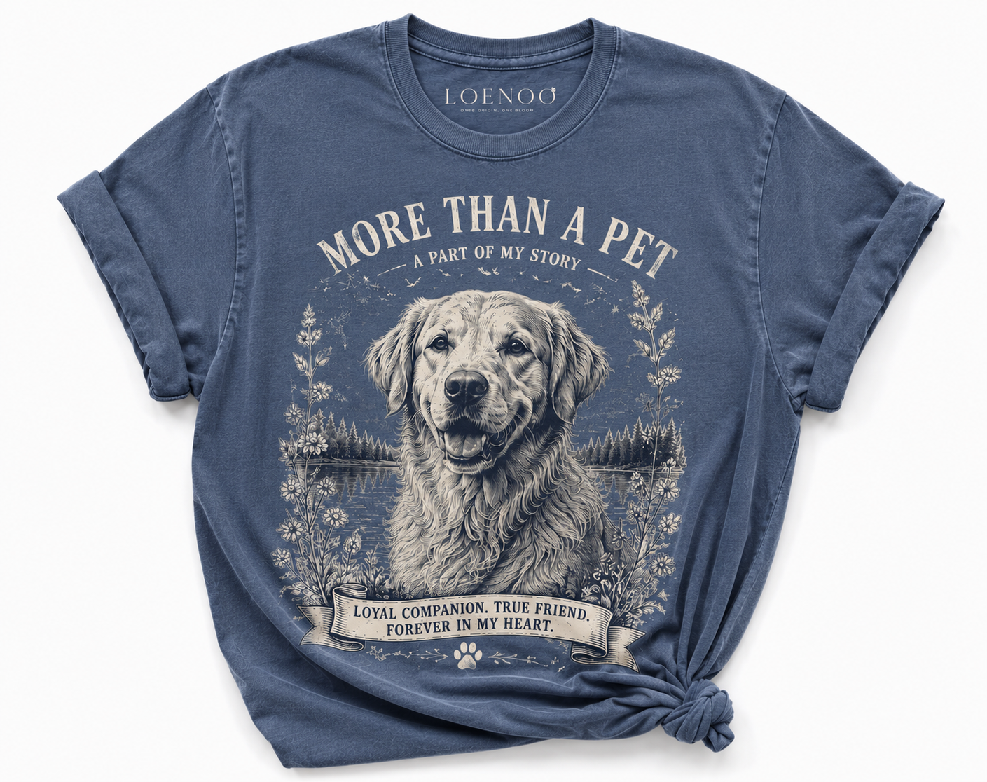 Always Travel With My Dog – Vintage Golden Retriever Tee