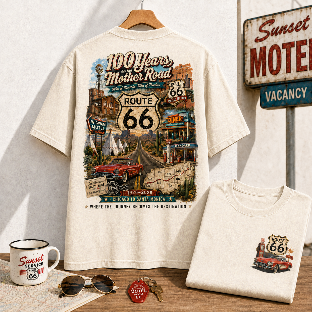 Route 66 100 Years Tee