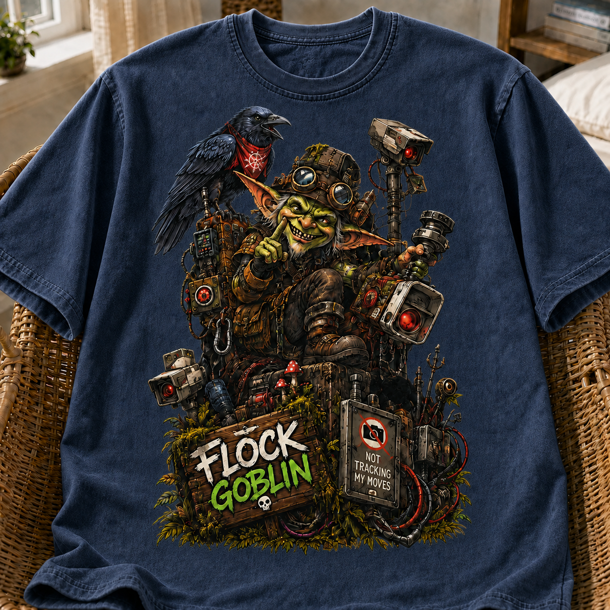Flock Goblin — Stop Tracking Me Tee