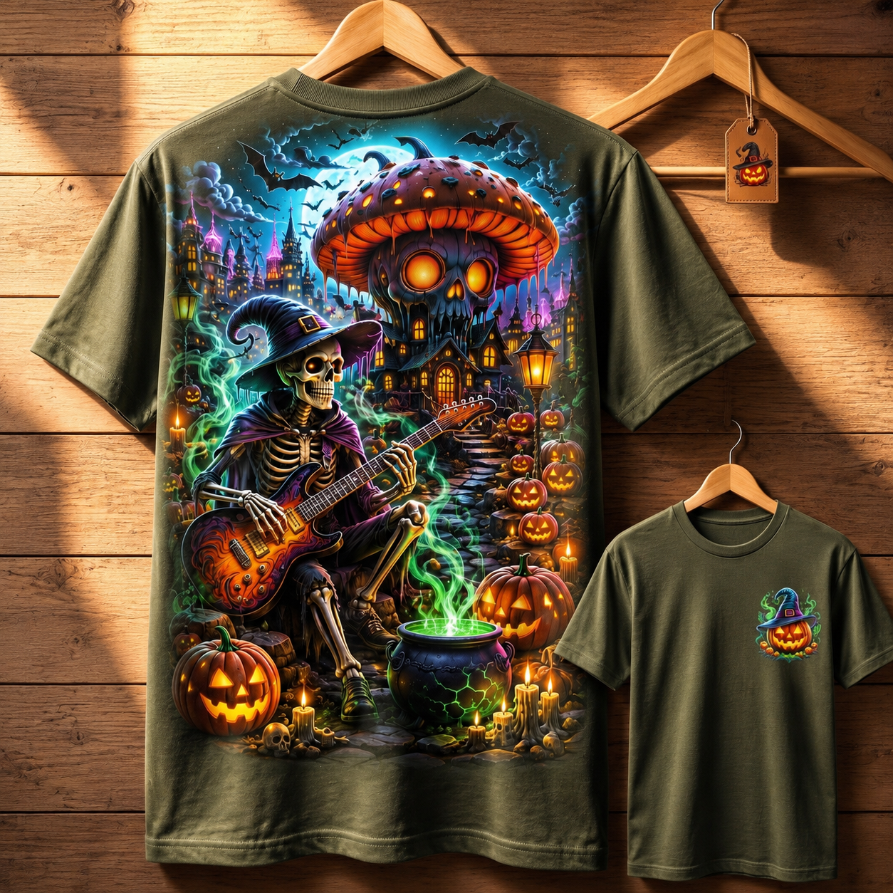 Midnight Skeleton Rock Tee 🎸💀🎃