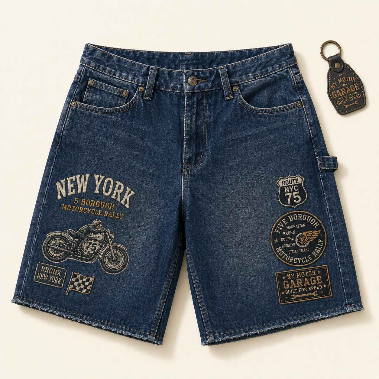 New York Sidewalk Royalty Pigeon shorts