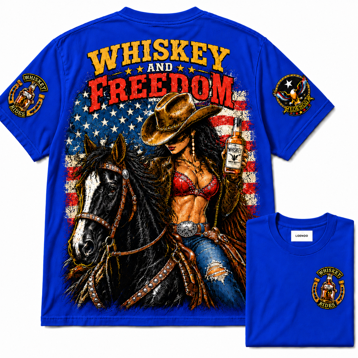 "Whiskey and Freedom" Vintage Western Graphic Tee