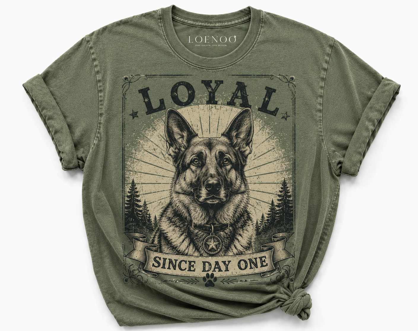 Loyal Since Day One – Vintage German Shepherd Tee